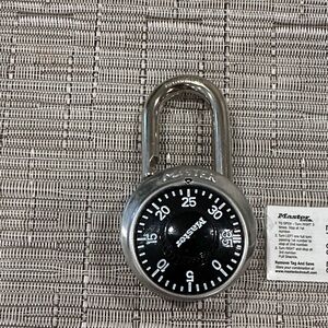 Master Lock Silver and Black Combination Padlock